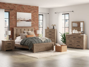 Oliandon Light Brown Panel Storage Bedroom Set by Ashley at Eve Furniture