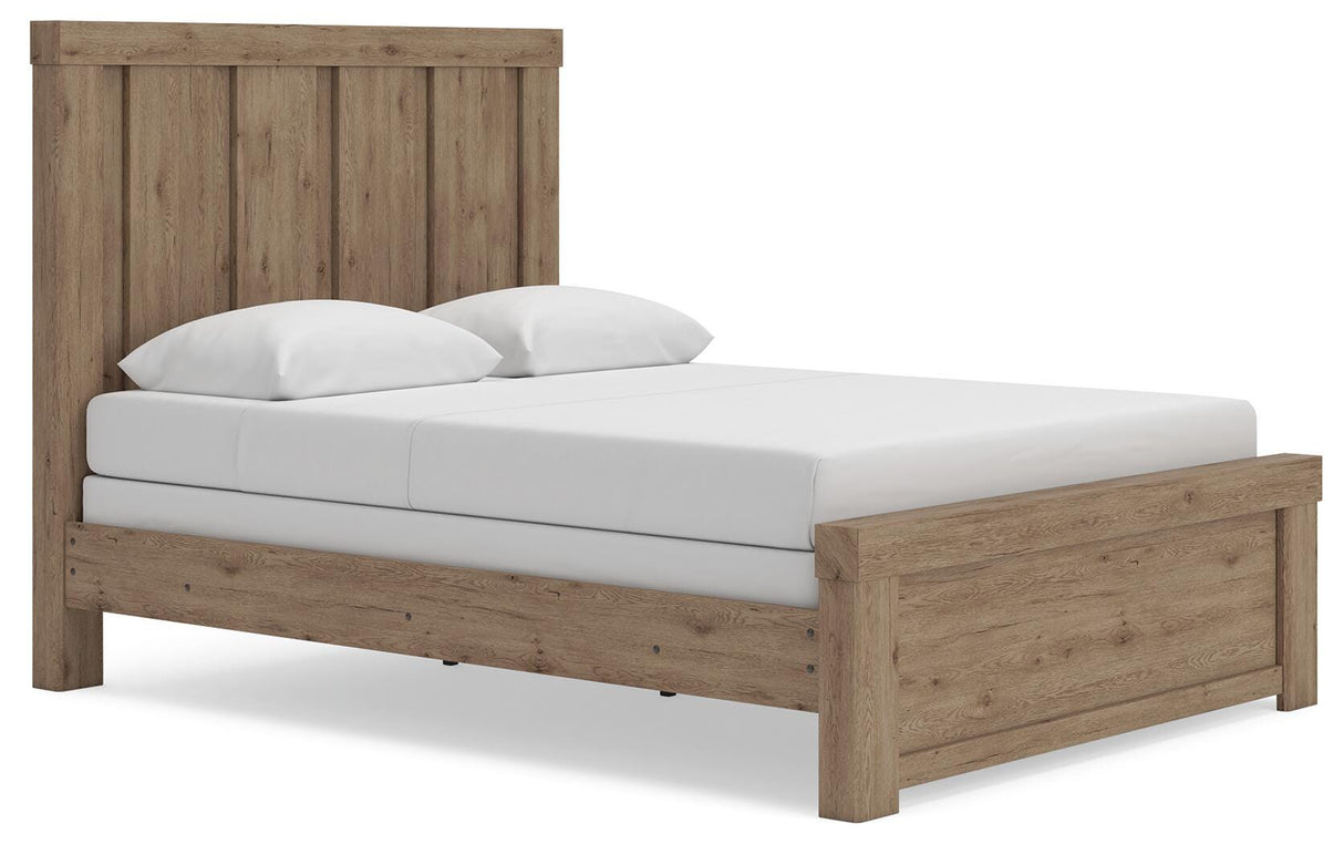 Oliandon Light Brown Queen Panel Bed by Ashley at Eve Furniture