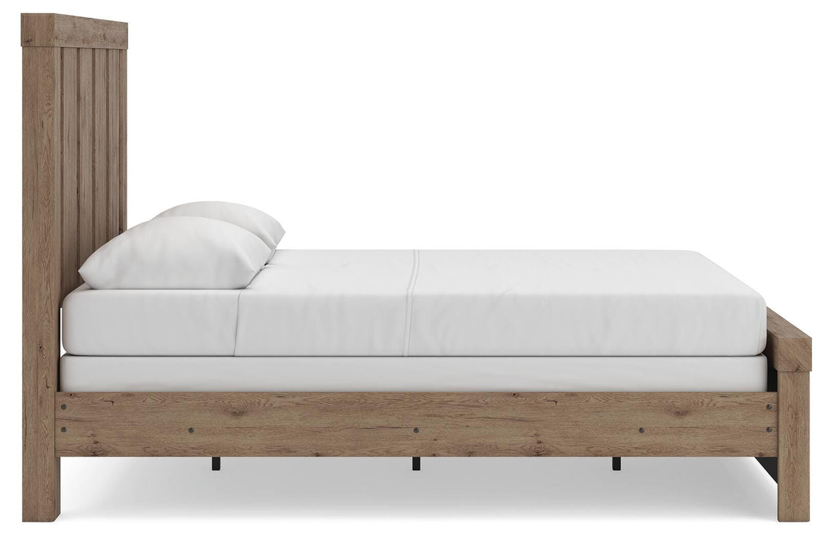 Oliandon Light Brown Queen Panel Bed by Ashley at Eve Furniture