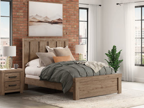Oliandon Light Brown Queen Panel Bed by Ashley at Eve Furniture