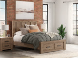 Oliandon Light Brown Queen Panel Storage Bed by Ashley at Eve Furniture