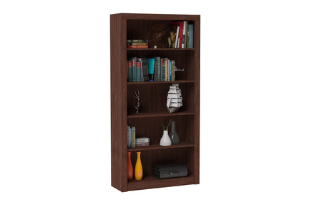 Olinda Bookcase 1.0 in Nut Brown by Manhattan Comfort at Eve Furniture
