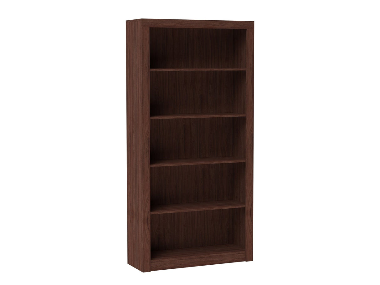 Olinda Bookcase 1.0 in Nut Brown by Manhattan Comfort at Eve Furniture