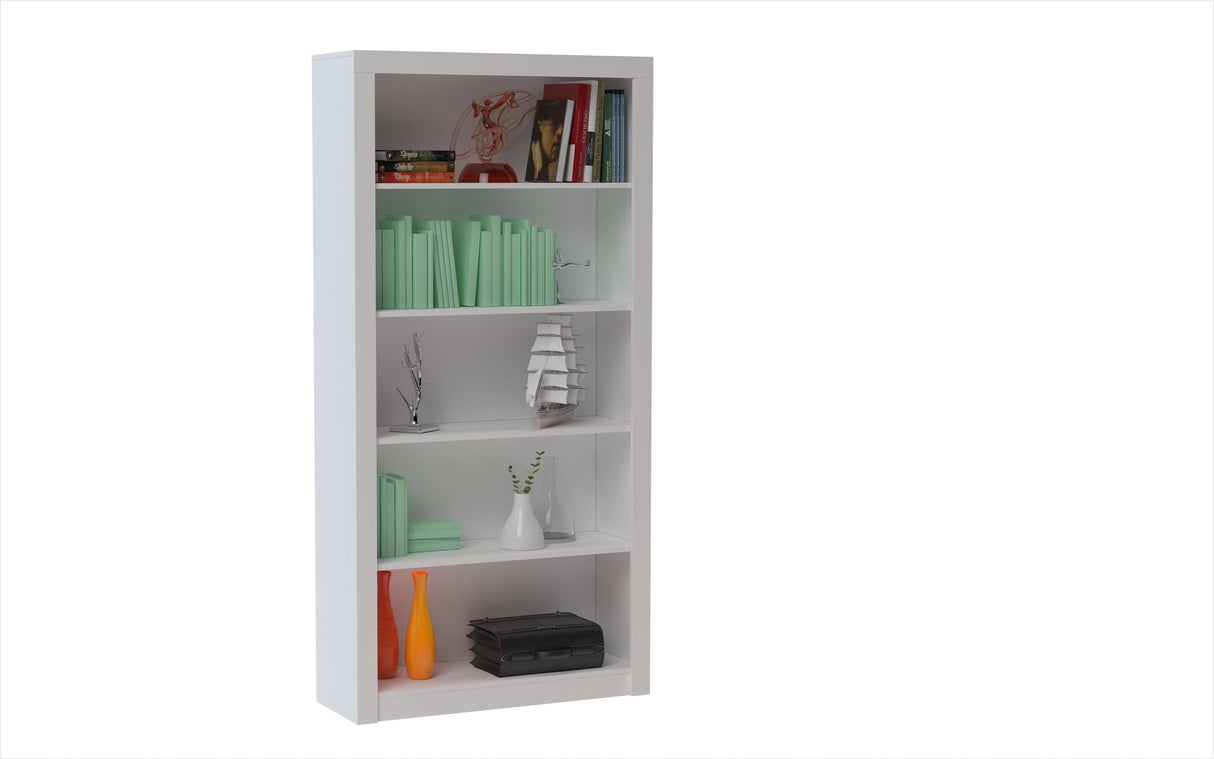 Olinda Bookcase 1.0 in White by Manhattan Comfort at Eve Furniture