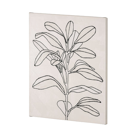 Olive Branch Countour I by Emma Scarvey a Hand Embellished Textured Canvas by Mercana at Eve Furniture