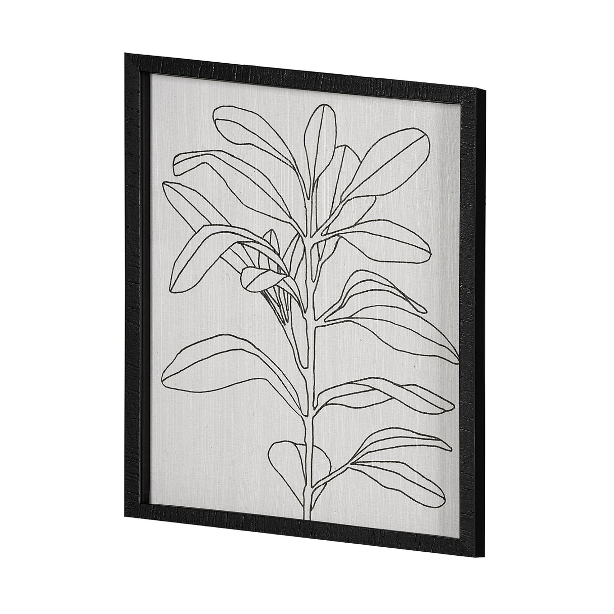 Olive Branch Countour I by Emma Scarvey Hand Embellished Textured Framed Art Print Matted under Glas by Mercana at Eve Furniture