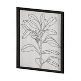 Olive Branch Countour I by Emma Scarvey Hand Embellished Textured Framed Art Print Matted under Glas by Mercana at Eve Furniture