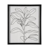 Olive Branch Countour I by Emma Scarvey Hand Embellished Textured Framed Art Print Matted under Glas by Mercana at Eve Furniture