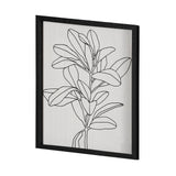 Olive Branch Countour II by Emma Scarvey Hand Embellished Framed Art Print Matted under Glass by Mercana at Eve Furniture