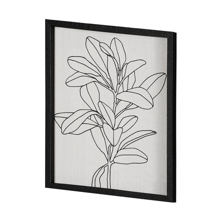 Olive Branch Countour II by Emma Scarvey Hand Embellished Framed Art Print Matted under Glass by Mercana at Eve Furniture