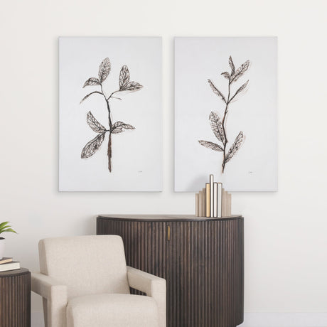 Olive Branch II by Gabrielle Campbell a Hand Embellished Textured Canvas by Mercana at Eve Furniture
