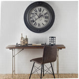Oliver Black Metal/Glass Caged Table Candle Holder by Mercana at Eve Furniture