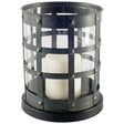 Oliver Black Metal/Glass Caged Table Candle Holder by Mercana at Eve Furniture