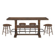 Oliver Brown 5-Piece Counter Height Set by Homelegance at Eve Furniture