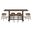Oliver Brown 7-Piece Counter Height Set by Homelegance at Eve Furniture