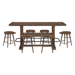 Oliver Brown 7-Piece Counter Height Set by Homelegance at Eve Furniture