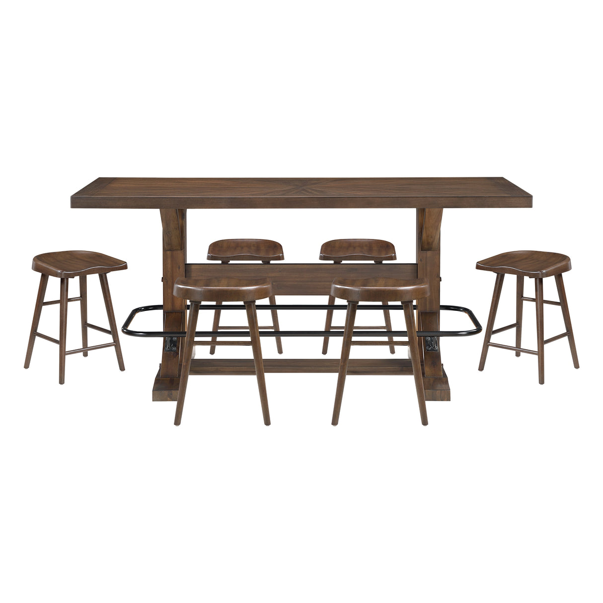 Oliver Brown Counter Height Set by Homelegance at Eve Furniture