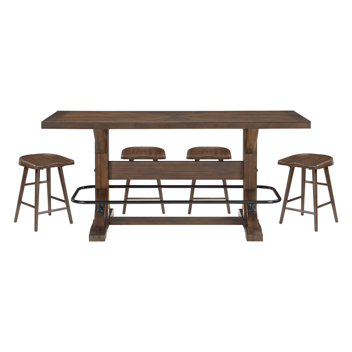 Oliver Brown Counter Height Set by Homelegance at Eve Furniture