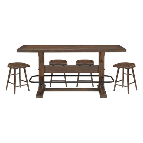 Oliver Brown Counter Height Set by Homelegance at Eve Furniture