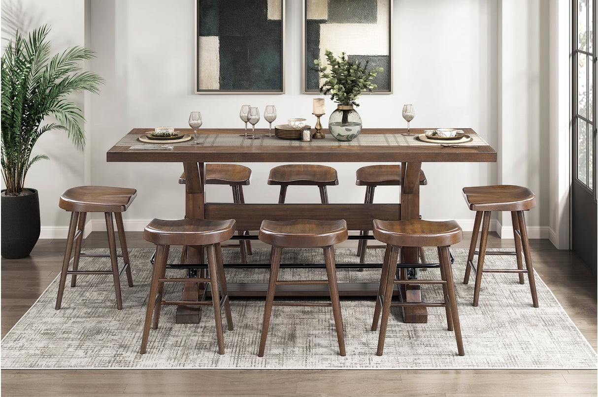 Oliver Brown Counter Height Set by Homelegance at Eve Furniture