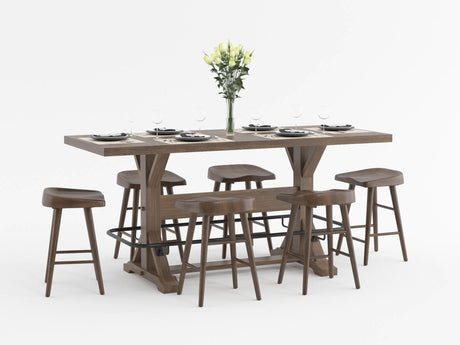 Oliver Brown Counter Height Stool, Set of 2 by Homelegance at Eve Furniture
