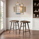 Oliver Brown Counter Height Stool, Set of 2 by Homelegance at Eve Furniture