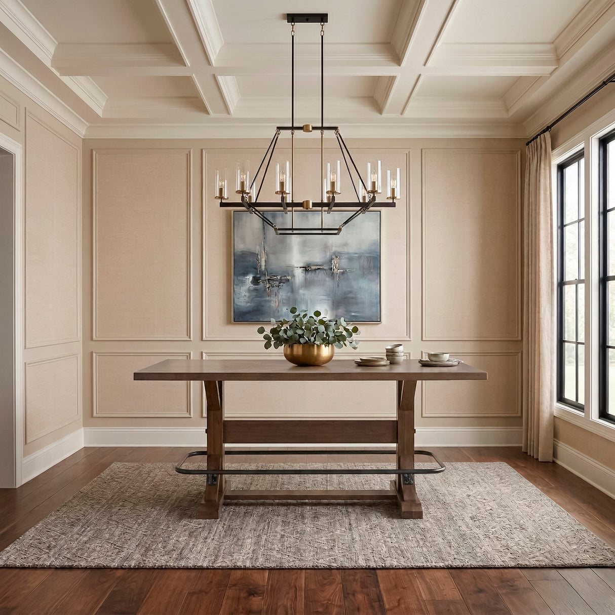 Oliver Brown Counter Height Table by Homelegance at Eve Furniture