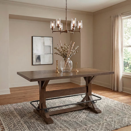 Oliver Brown Counter Height Table by Homelegance at Eve Furniture