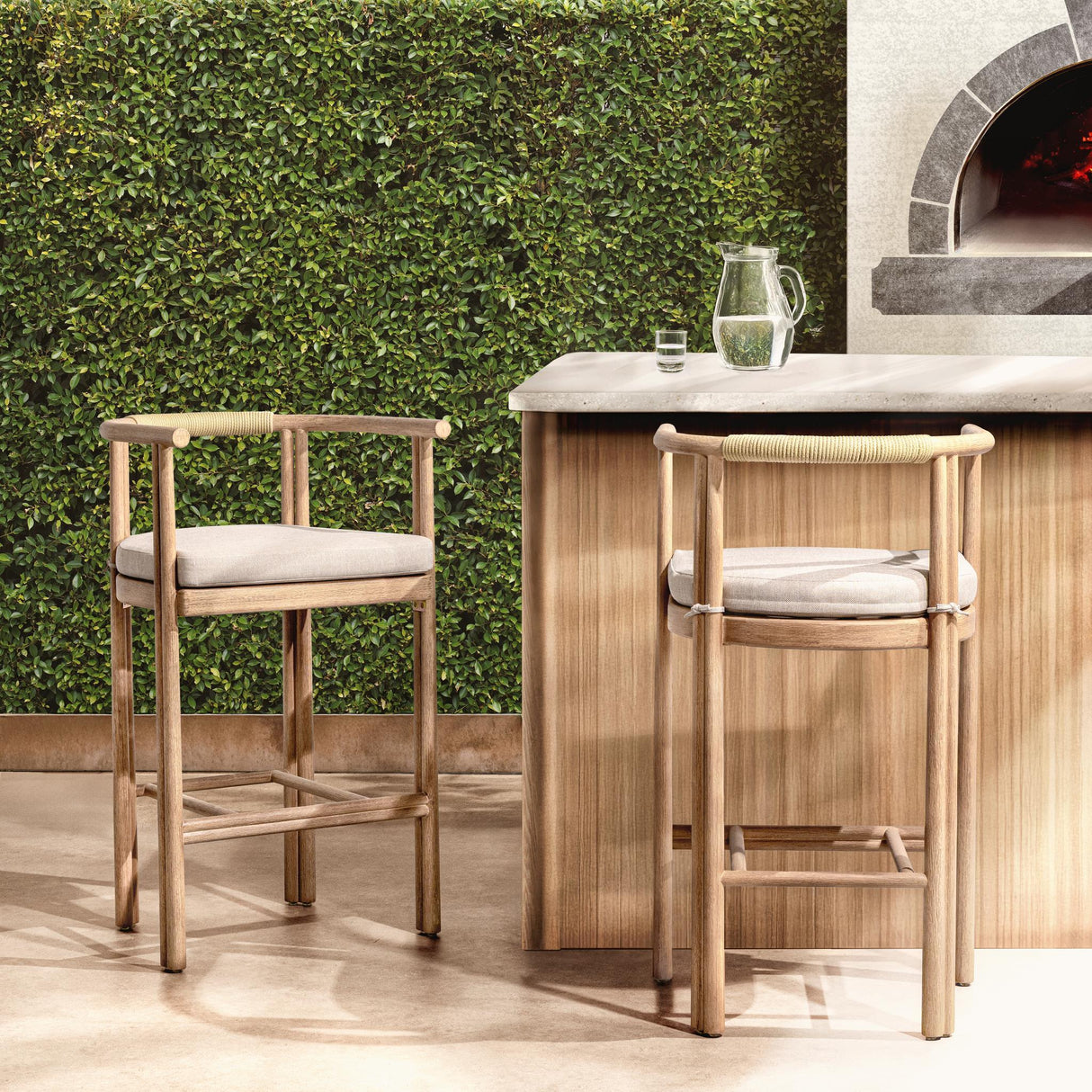 Oliver Butterscotch Outdoor Barstool by Classic Home at Eve Furniture