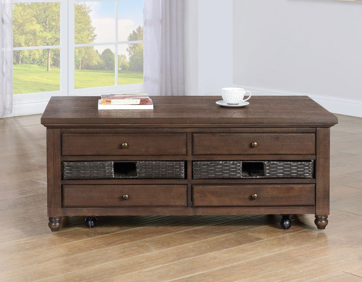 Oliver Lift-Top Cocktail Table with Casters by Steve Silver at Eve Furniture