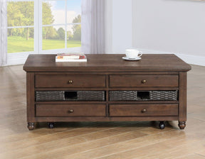 Oliver Lift-Top Cocktail Table with Casters by Steve Silver at Eve Furniture