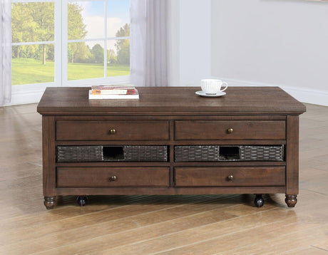 Oliver Lift-Top Cocktail Table with Casters by Steve Silver at Eve Furniture