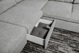 Oliver Sectional w/ Bed and Storage by ESF Furniture at Eve Furniture