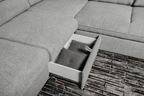 Oliver Sectional w/ Bed and Storage by ESF Furniture at Eve Furniture