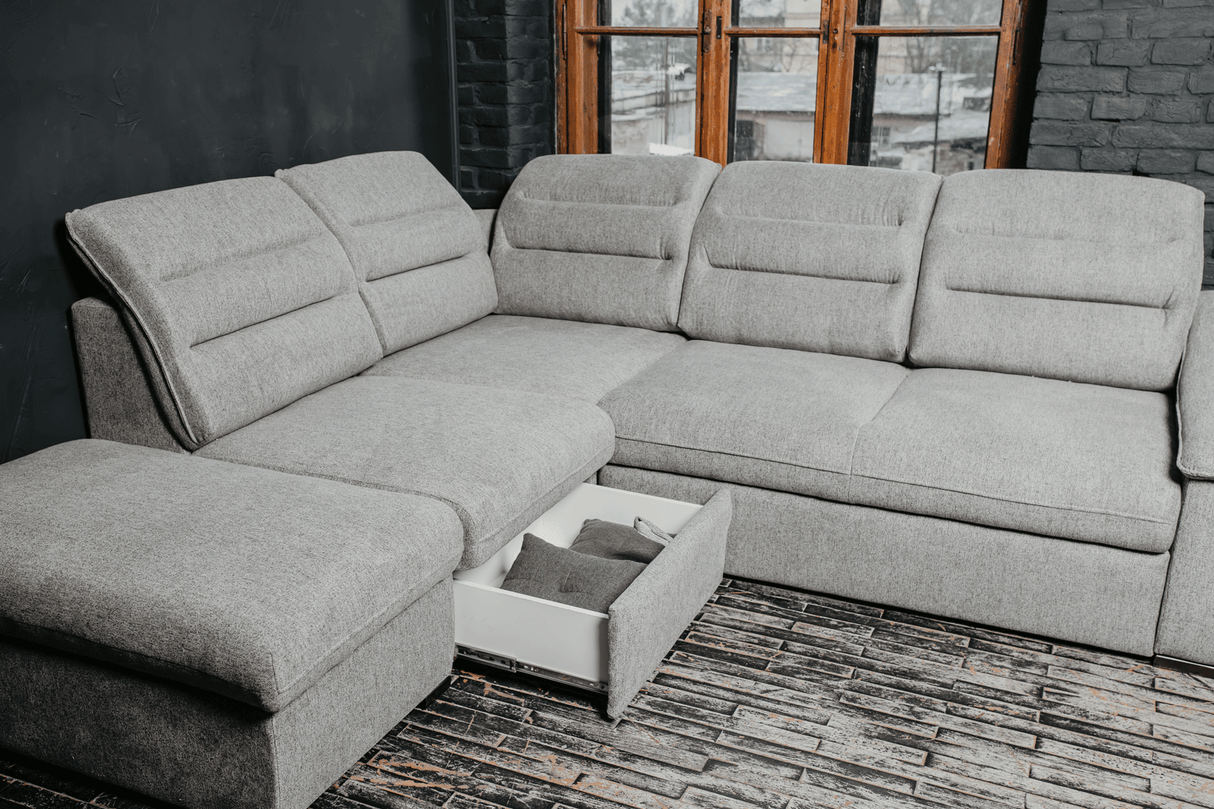 Oliver Sectional w/ Bed and Storage by ESF Furniture at Eve Furniture