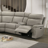 Oliverus Taupe Power Sectional by Furniture of America at Eve Furniture