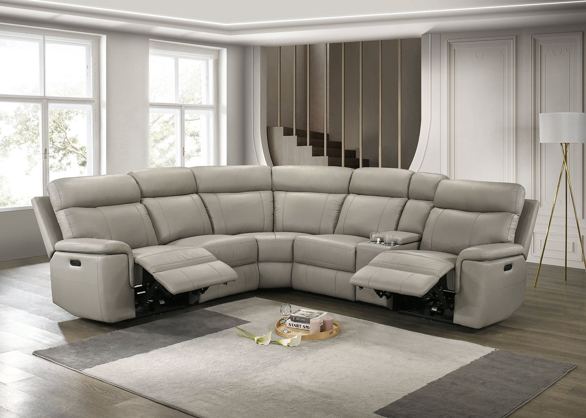 Oliverus Taupe Power Sectional by Furniture of America at Eve Furniture
