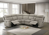 Oliverus Taupe Power Sectional by Furniture of America at Eve Furniture