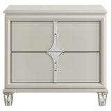 Olivia 2-drawer Nightstand Bedside Table Pearl White