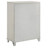 Olivia 5-drawer Bedroom Chest of Drawers Pearl White