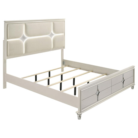 Olivia Pearl White 5-Piece California King Bedroom Set