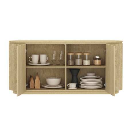 Olivia 60" Sideboard in Natural Oak by Manhattan Comfort at Eve Furniture