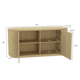Olivia 60" Sideboard in Natural Oak by Manhattan Comfort at Eve Furniture