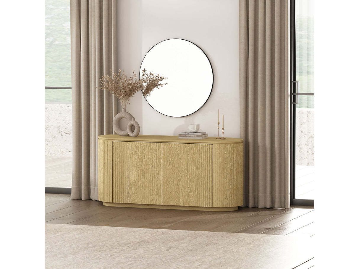 Olivia 60" Sideboard in Natural Oak by Manhattan Comfort at Eve Furniture
