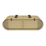 Olivia 71.3" Double Dresser in Natural Oak and Black by Manhattan Comfort at Eve Furniture