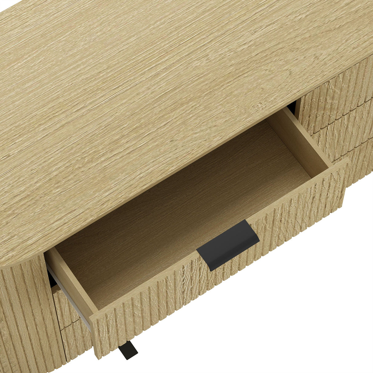 Olivia 71.3" Double Dresser in Natural Oak and Black by Manhattan Comfort at Eve Furniture
