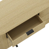 Olivia 71.3" Double Dresser in Natural Oak and Black by Manhattan Comfort at Eve Furniture