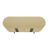 Olivia 71.3" Double Dresser in Natural Oak and Black by Manhattan Comfort at Eve Furniture
