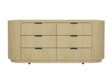 Olivia 71.3" Double Dresser in Natural Oak and Black by Manhattan Comfort at Eve Furniture