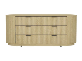 Olivia 71.3" Double Dresser in Natural Oak and Black by Manhattan Comfort at Eve Furniture